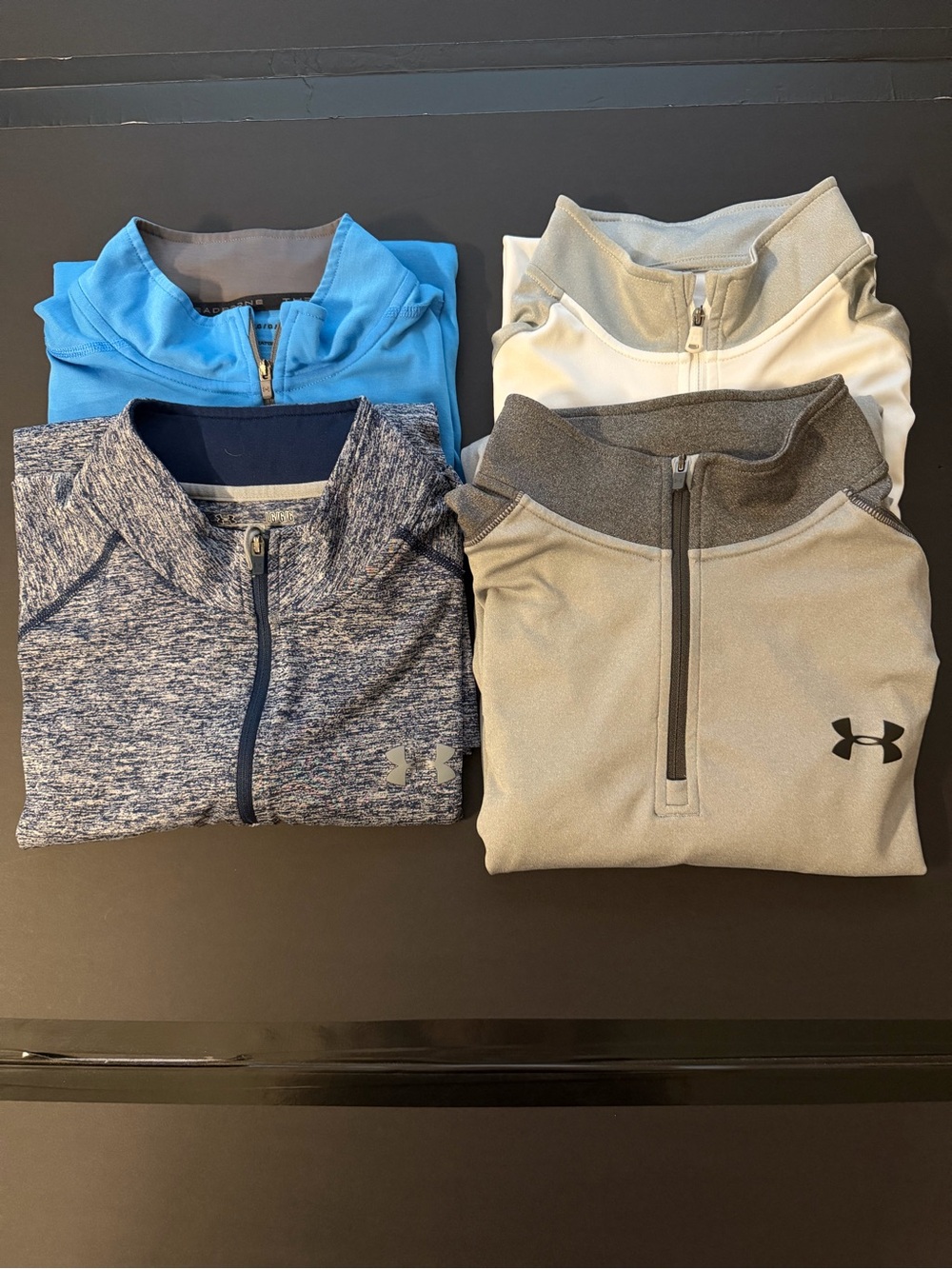 Under Armour Men's 1/4 Zip Performance Pullover Shirts - Lot of 4 Size L
